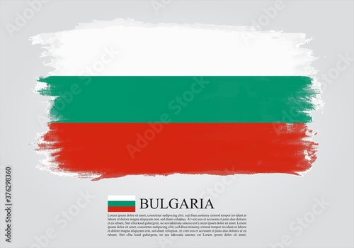 Textured and vector flag of Bulgaria drawn with brush strokes. Texture and vector flag of Bulgaria drawn with brush strokes.