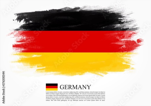 Textured and vector flag of Germany drawn with brush strokes. Texture and vector flag of Germany drawn with brush strokes.