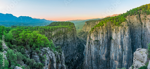 Panoramic Tazi (Tazı) Canyon view. Manavgat, Antalya, Turkey.