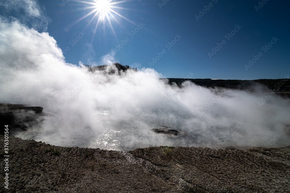 Pool at the Grand Prismatic Spring, Yellowstone National Park