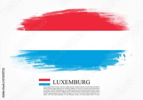 Textured and vector flag of Luxemburg drawn with brush strokes. Texture and vector flag of Luxemburg drawn with brush strokes.