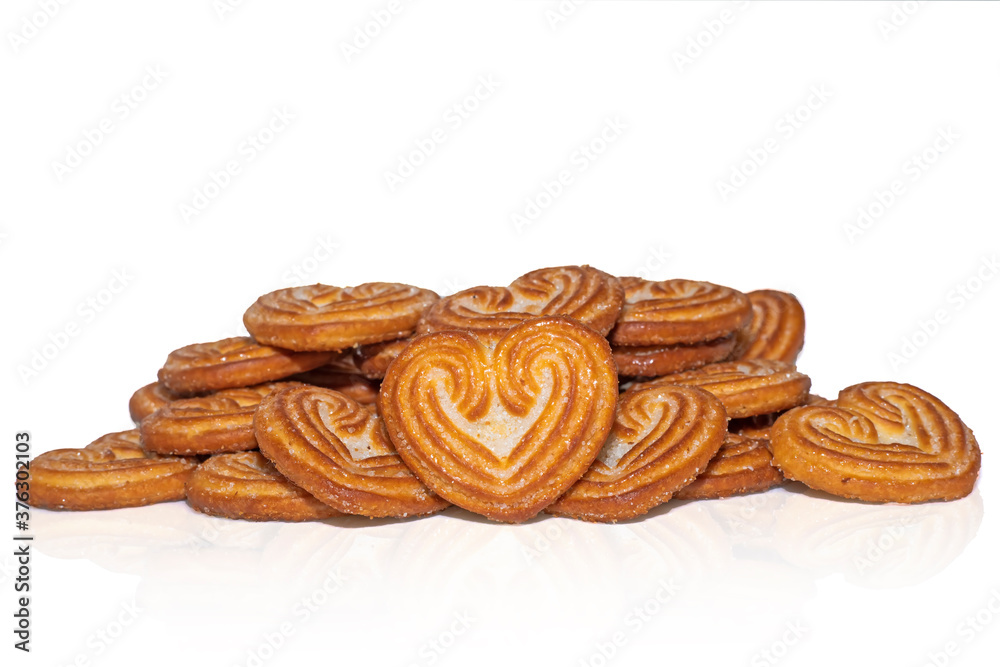 Little heart shaped sugar sprinkled biscuits Little heart shaped sugar sprinkled biscuits