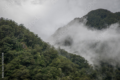 Misty mountains Fiordland New Zealand © Simon Larkin