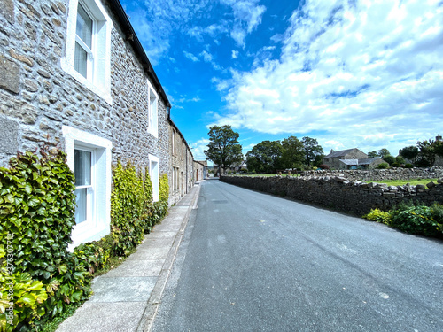 View down, Marton Road, on a sunny day in, Gargrave, Skipton, UK