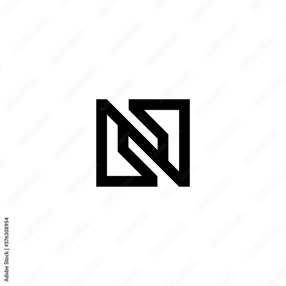 abstract N letter logo icon, line, simple but elegant, on black background abstract N letter logo icon, line, simple but elegant, on black background