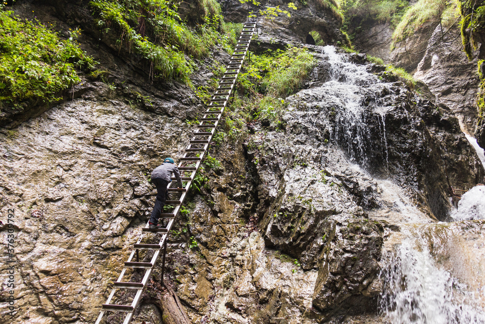 on the trail in the Slovak paradise