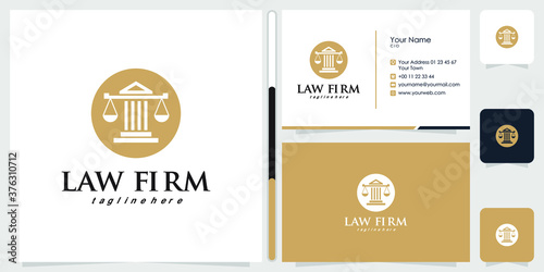law firm logo design template vector