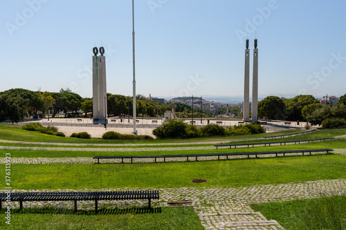 Beautiful view to green area in Eduardo VII Park