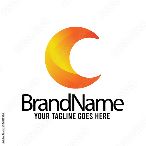 Logo vector line art illustration of nature.