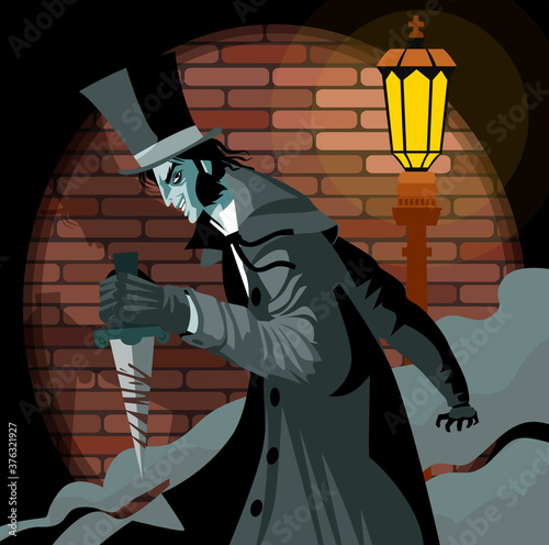 jack the reaper in the alley with a knife