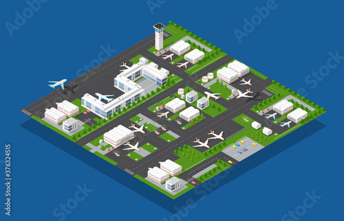 Airport terminal for arrival and departure of aircraft