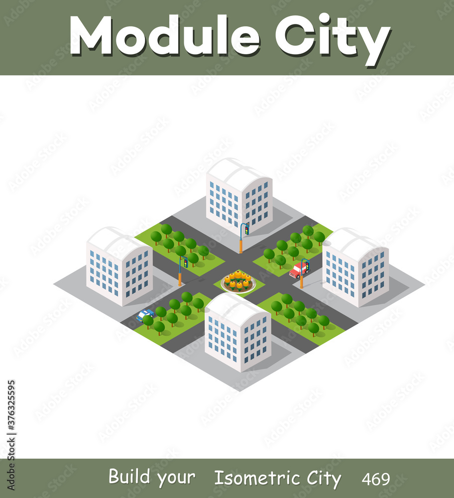 Modern illustration for design game and business shape background Isometric