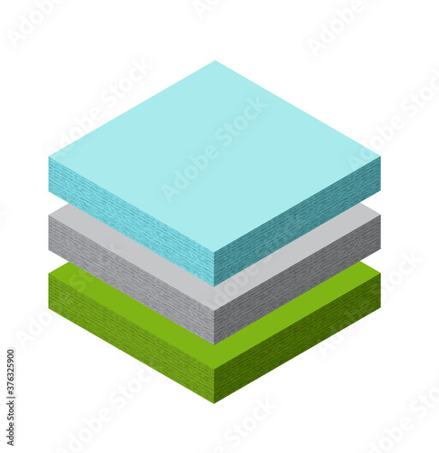 Soil layers geological and underground beneath nature landscape