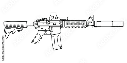 Ícone Do Glifo M4A1, Rifle E Militar, Sinal Automático De Máquina, Gráficos  Vetoriais, Um Padrão Sólido Em Um Fundo Branco Ilustração do Vetor -  Ilustração de assalto, tiro: 159609081