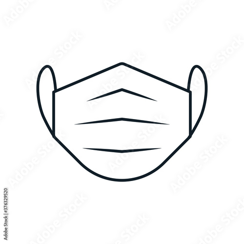 Protective Mask Icon. Mouth Guard Vector Graphic. Medical breathing protection.