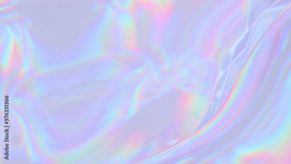 Organic Holographic neon foil looped animation. Abstract digital fabric. Sci-fi background.   Holographic foil. Liquid abstract