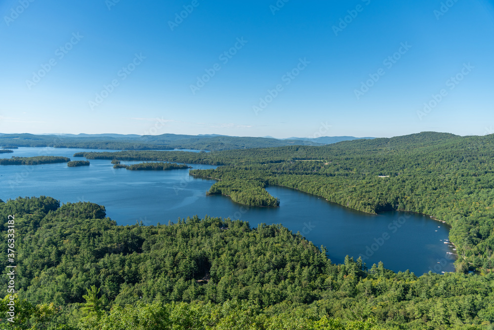 Amazing view of Squam lake from West Rattlesnake Mountain New Hampshire