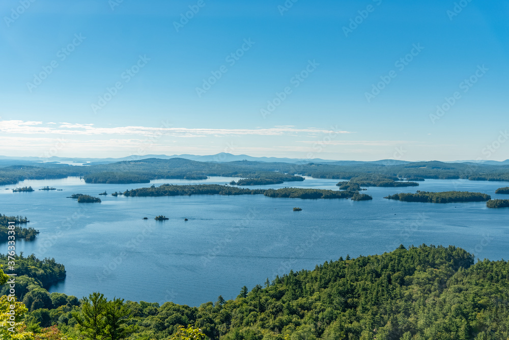 Amazing view of Squam lake from West Rattlesnake Mountain New Hampshire