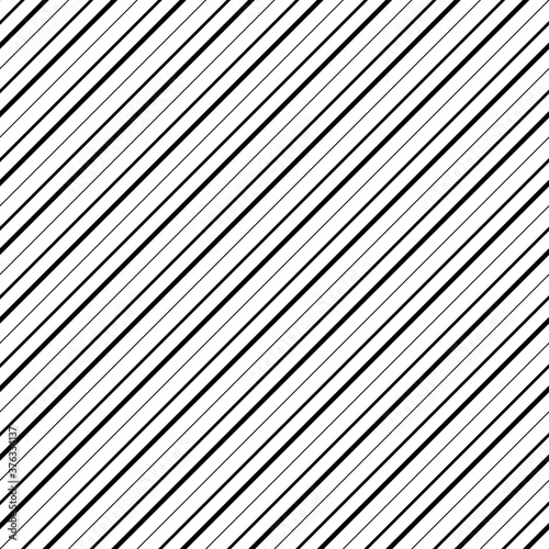 Diagonal lines abstract on white background. Seamless surface pattern design with linear ornament. Angled straight stripes motif. Slanted pinstripe. Striped digital paper for print. Regimental vector.