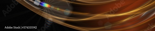 Futuristic wave panorama background design with lights