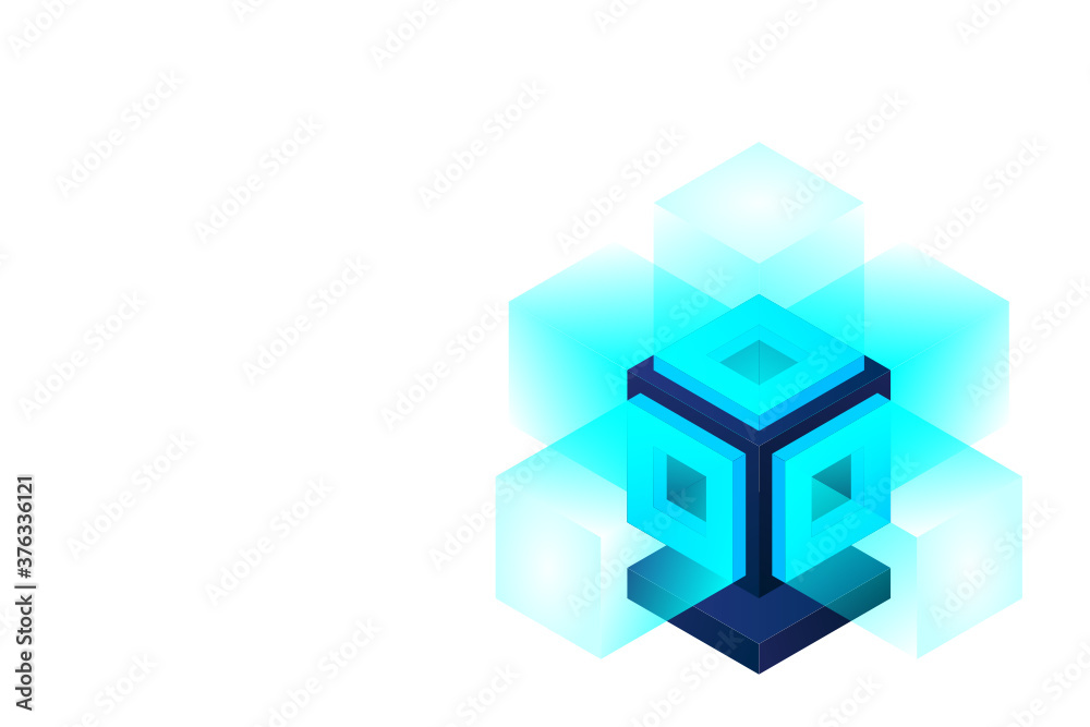 Server. Digital space. Data storage. Data center. Big Date. Conceptual illustration, data flow. Isometric vector illustration. 3D Server. Digital space. Data storage. Data center. Big Date. Conceptual illustration, data flow. Isometric vector illustration. 3D