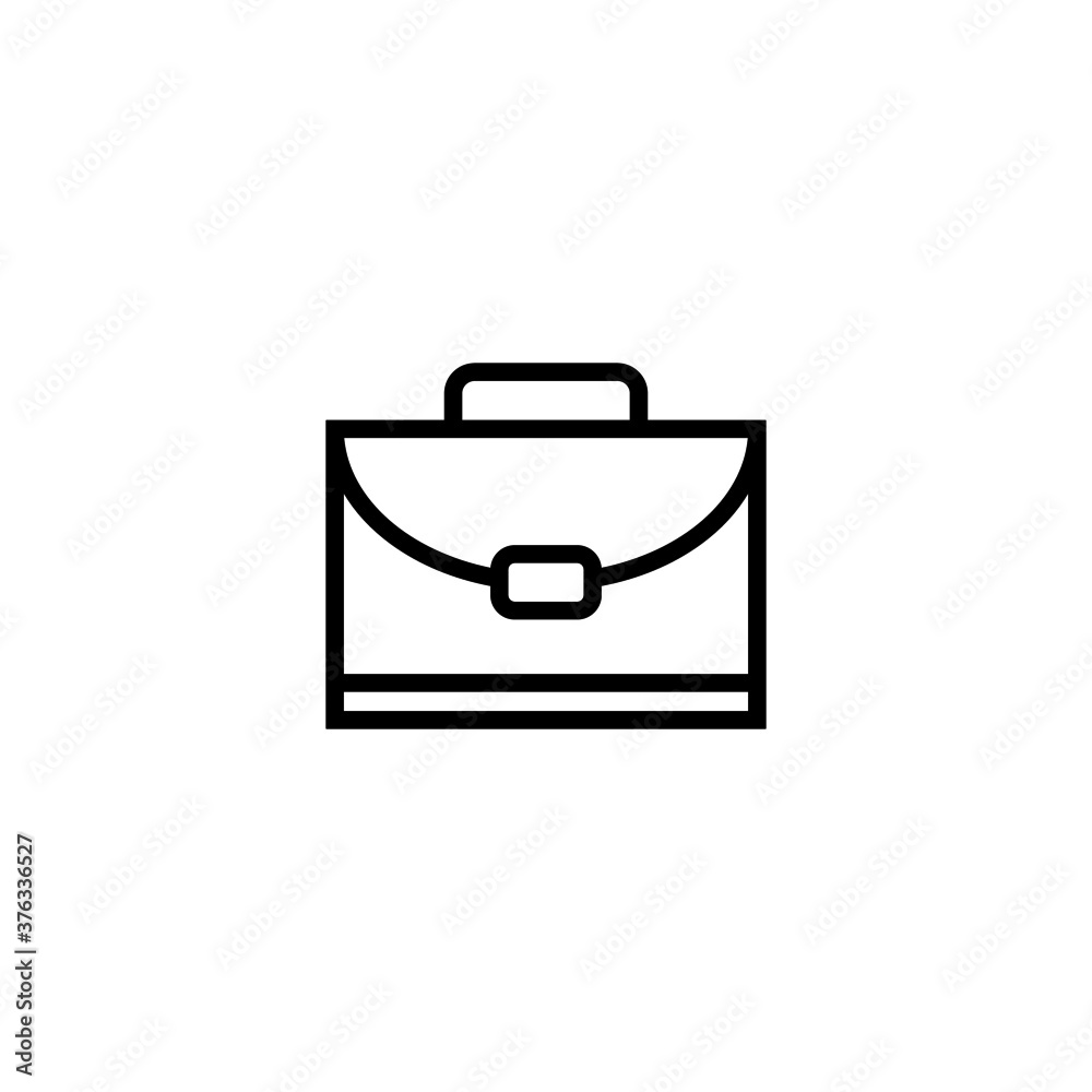 Portfolio Icon in black line style icon, style isolated on white background Portfolio Icon in black line style icon, style isolated on white background