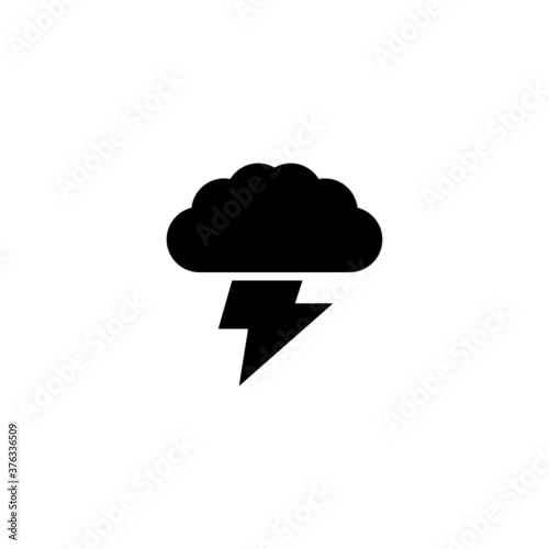 Brainstorm Icon in black flat glyph, filled style isolated on white background