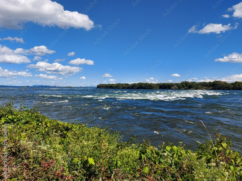 Lachine Rapids view seen from the Rapids Park in Montreal, Quebec, Canada  on s sunny summer day Photos | Adobe Stock