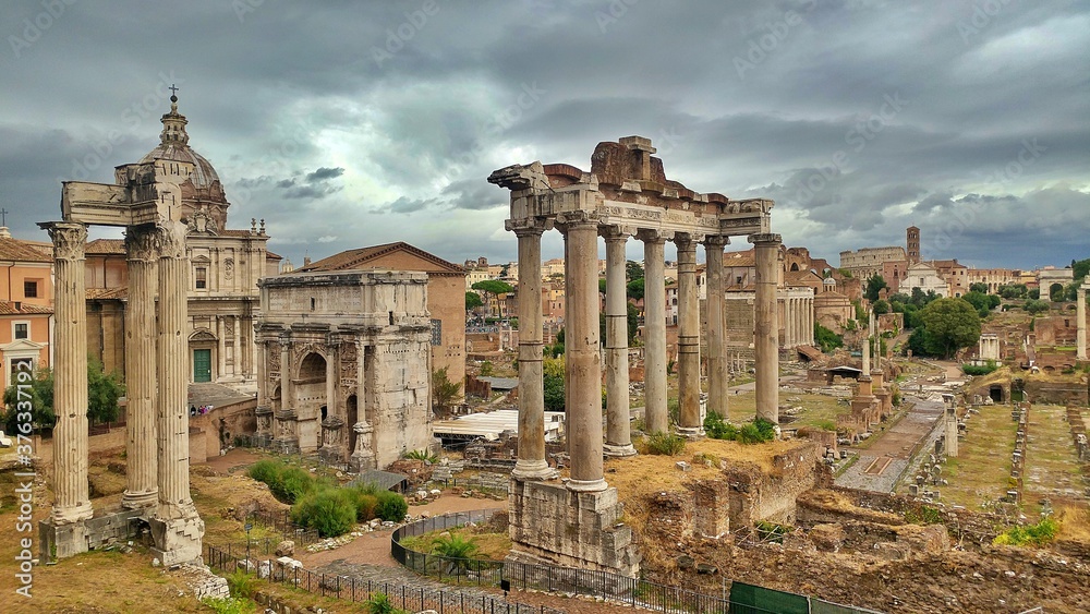 view of the roman forum rome