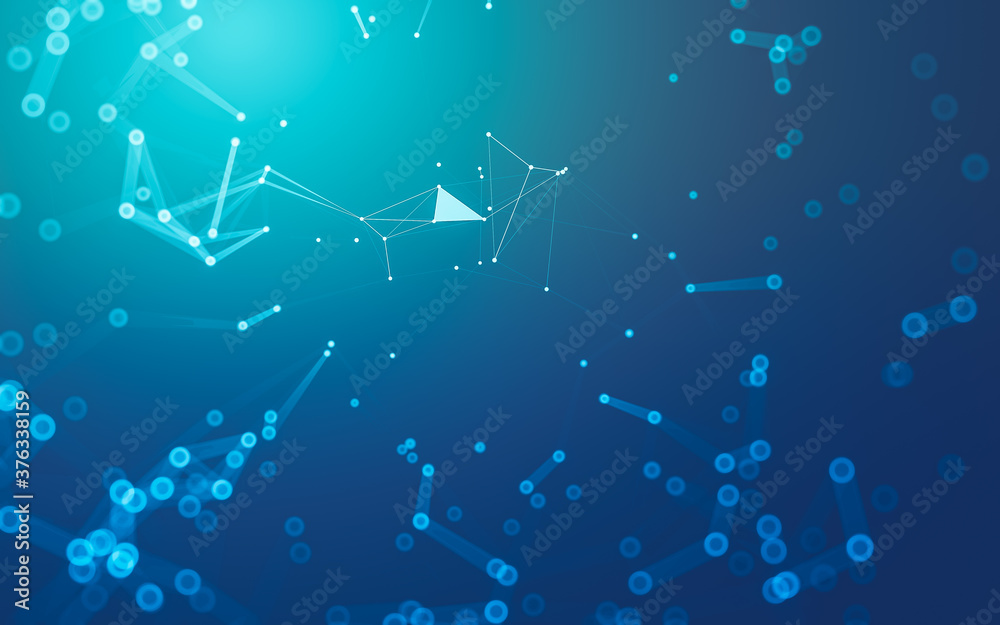 Abstract background. Molecules technology with polygonal shapes, connecting dots and lines. Connection structure. Big data visualization. Abstract background. Molecules technology with polygonal shapes, connecting dots and lines. Connection structure. Big data visualization.