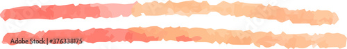 Horizontal pencil line using warm color watercolor texture