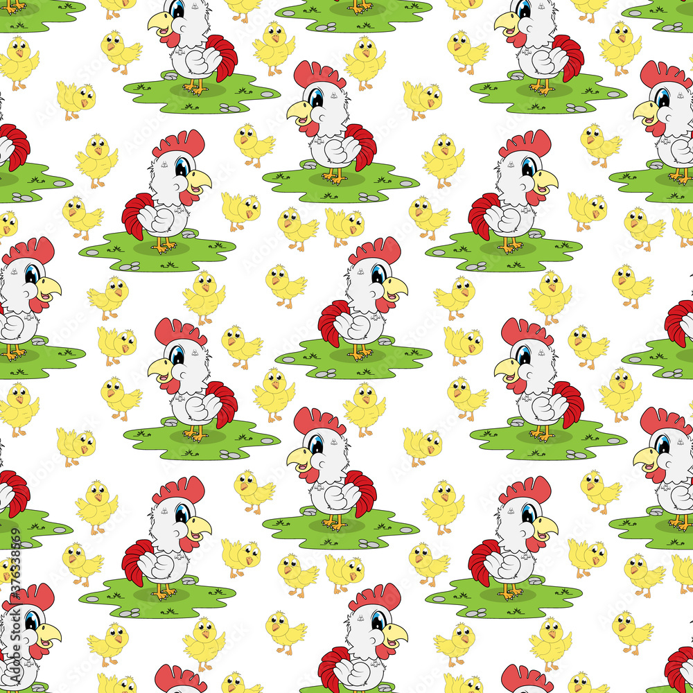 pattern design of cute animal character perfect for fabric,bed,carpet,decorative,pillow,paper,bedding,unique