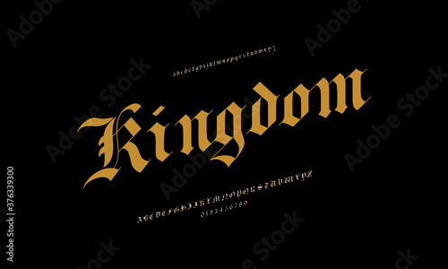 Classic and vintage alphabet typography. Vector illustration font set. Timeless typeface.