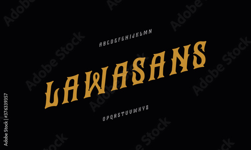Vintage and classic typography alphabet. Vector illustration of fonts set.