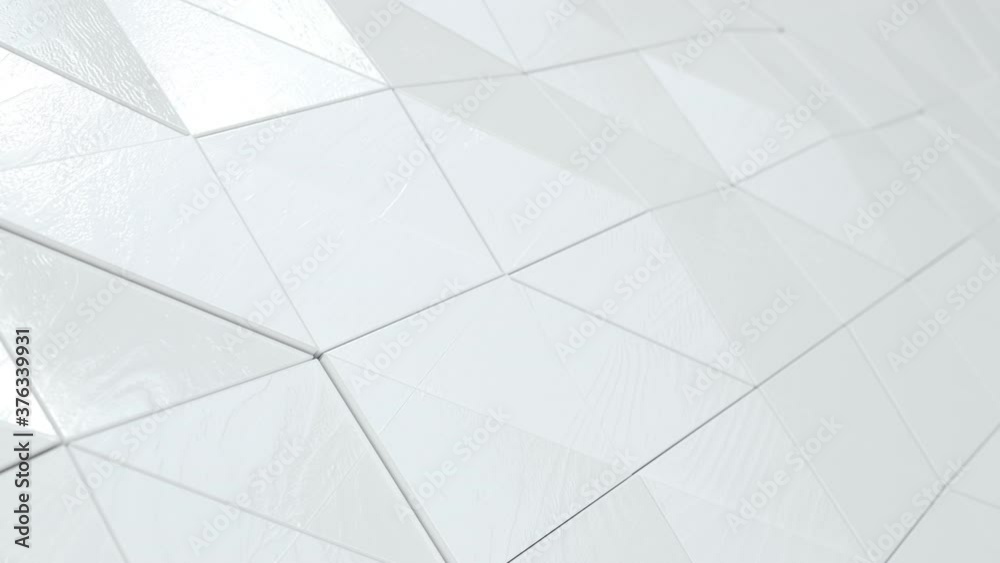 Abstract white triangle pattern. Looping animation background. Beautiful white background for business template