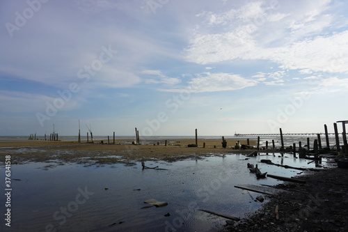 Beautiful sunset view of Tanjung Sepat. Tanjung Sepat is a small and vibrant fishing village in Selangor.