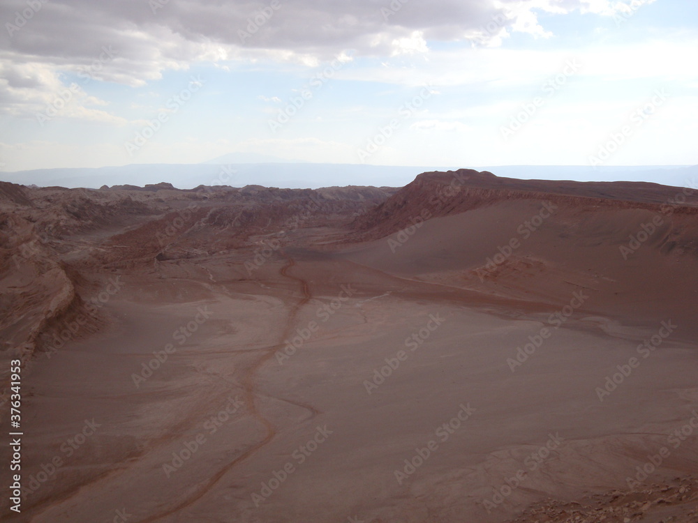 Valle de la Luna, Atacama Desert, Chile, sandstone cliffs, canyon