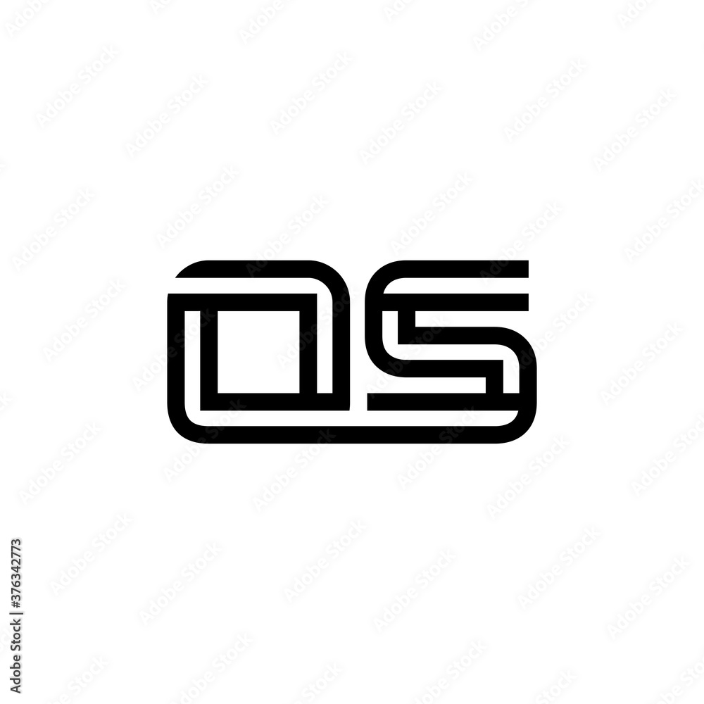 initial letter os line stroke logo modern initial letter os line stroke logo modern