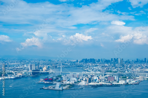 大阪南港の風景　ハイアングル　遠景 photo