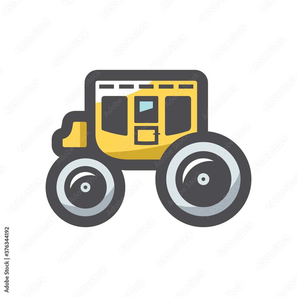 Brougham Old Carriage Vector icon Cartoon illustration Brougham Old Carriage Vector icon Cartoon illustration