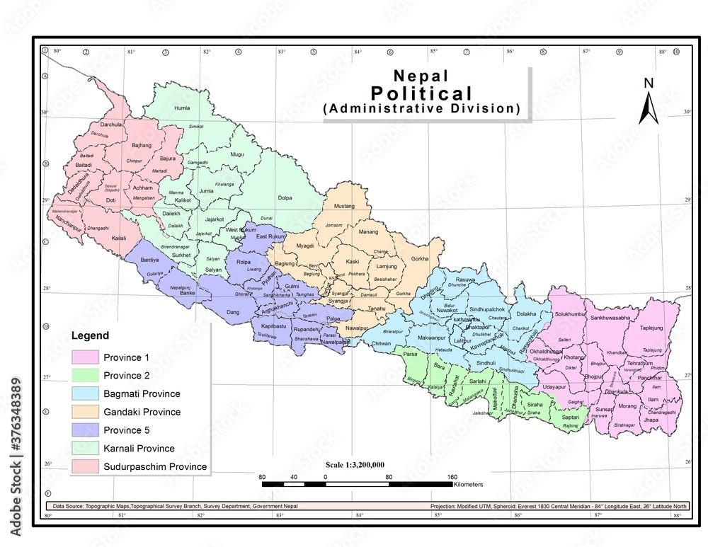 New Political Map Of Nepal Stock Illustration Adobe Stock 1000 F 376348389 INpNAzmjXw61y5Os6Mew3EqSU4J2PpLX