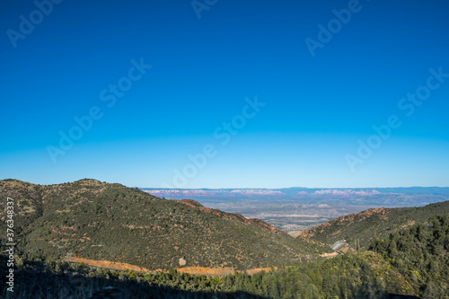 An overlooking view of nature while going to Jerome, Arizona