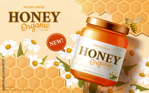 Wildflower organic honey ad