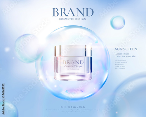 Beauty product ad template photo