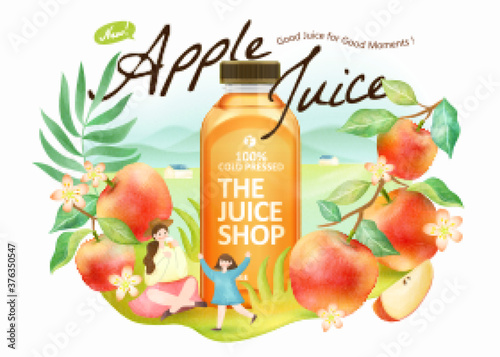 Tasty apple juice ad