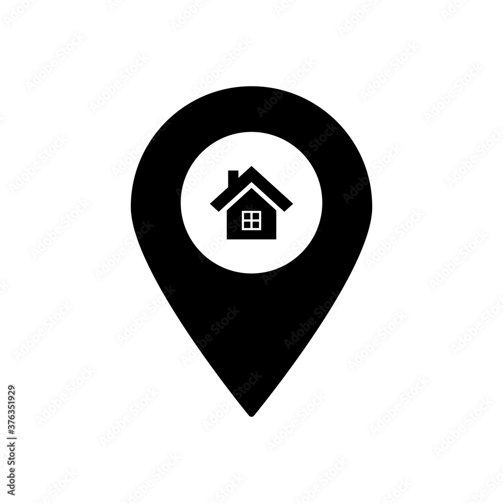 house building map pointer icon house building map pointer icon