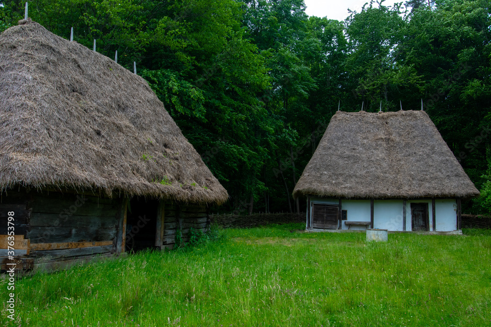 the clay and straw house in the village