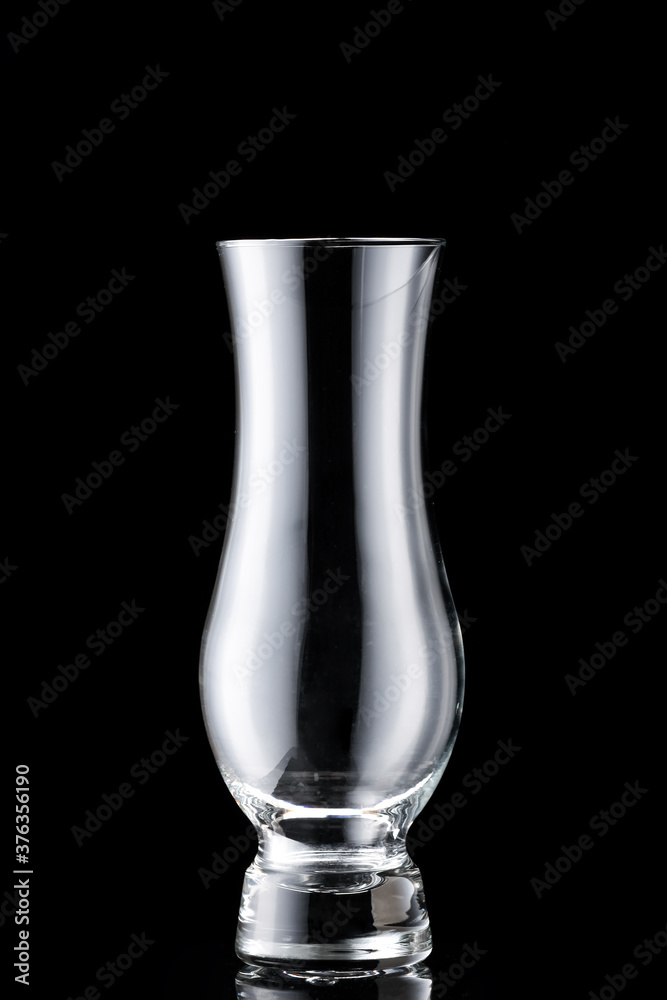 Empty glass on dark background Empty glass on dark background