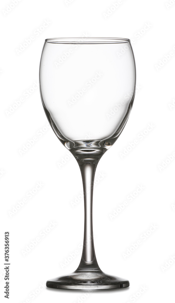 Empty glass on white background