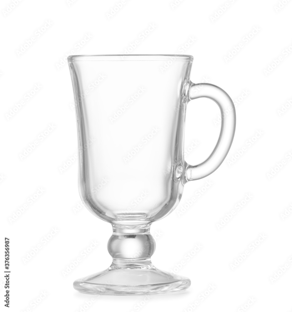 Empty glass cup on white background Empty glass cup on white background